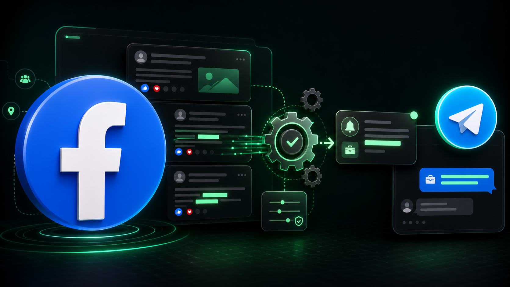 Automation system scanning local social posts and sending Telegram lead alerts